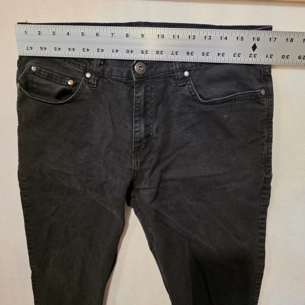 Alfani Jeans Mens 34x30 Black Slim Straight Stretch Denim Casual Pants